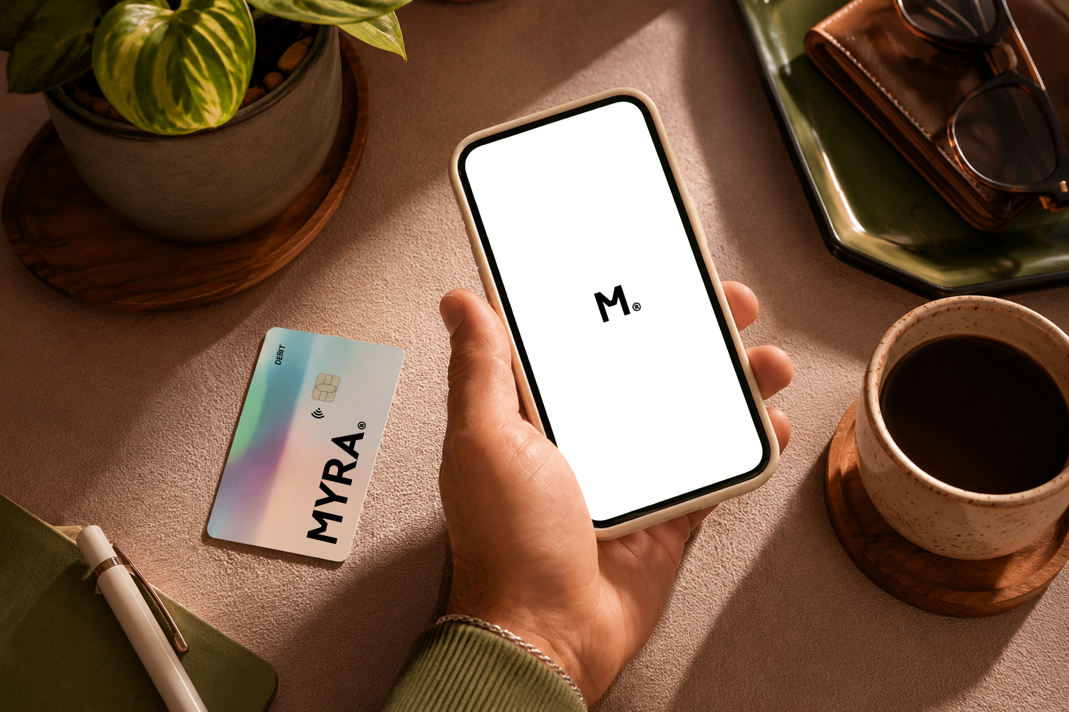 The MYRA app and card